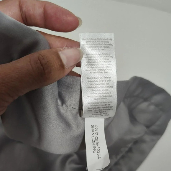 Carters Child of Mine Lovey Security Blanket Dog Gray Blue Stars Plush Rattle - Picture 6 of 7